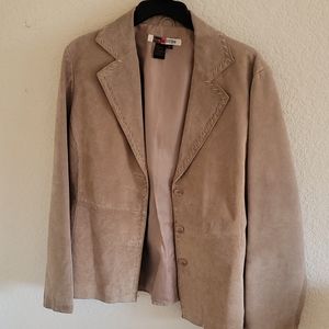 Womens size M Live a Little Suede Leather Jacket